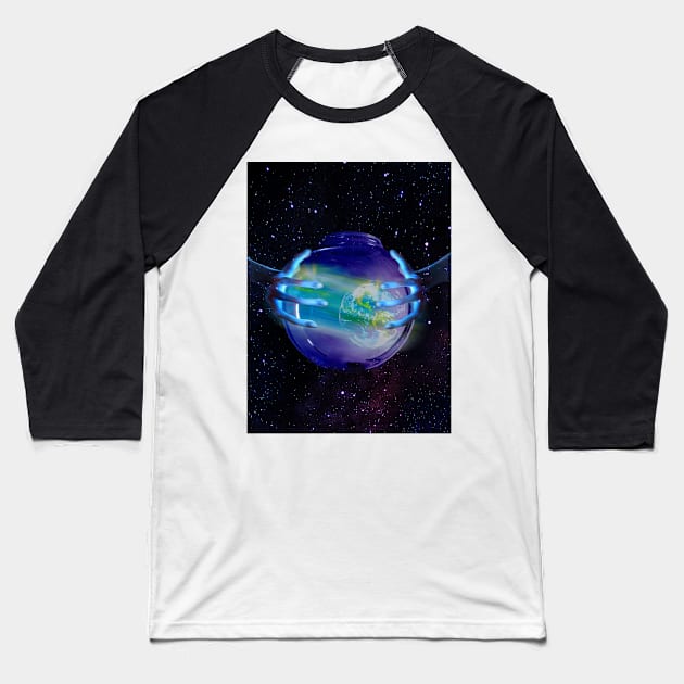 Shaking the Earth Baseball T-Shirt by MaxencePierrard